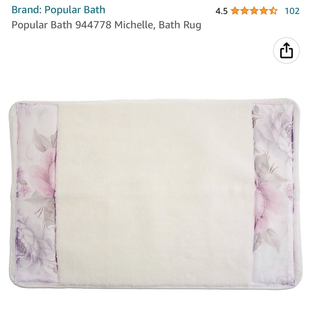 Decorative 5 Piece Set; 3 towels and 2 rugs